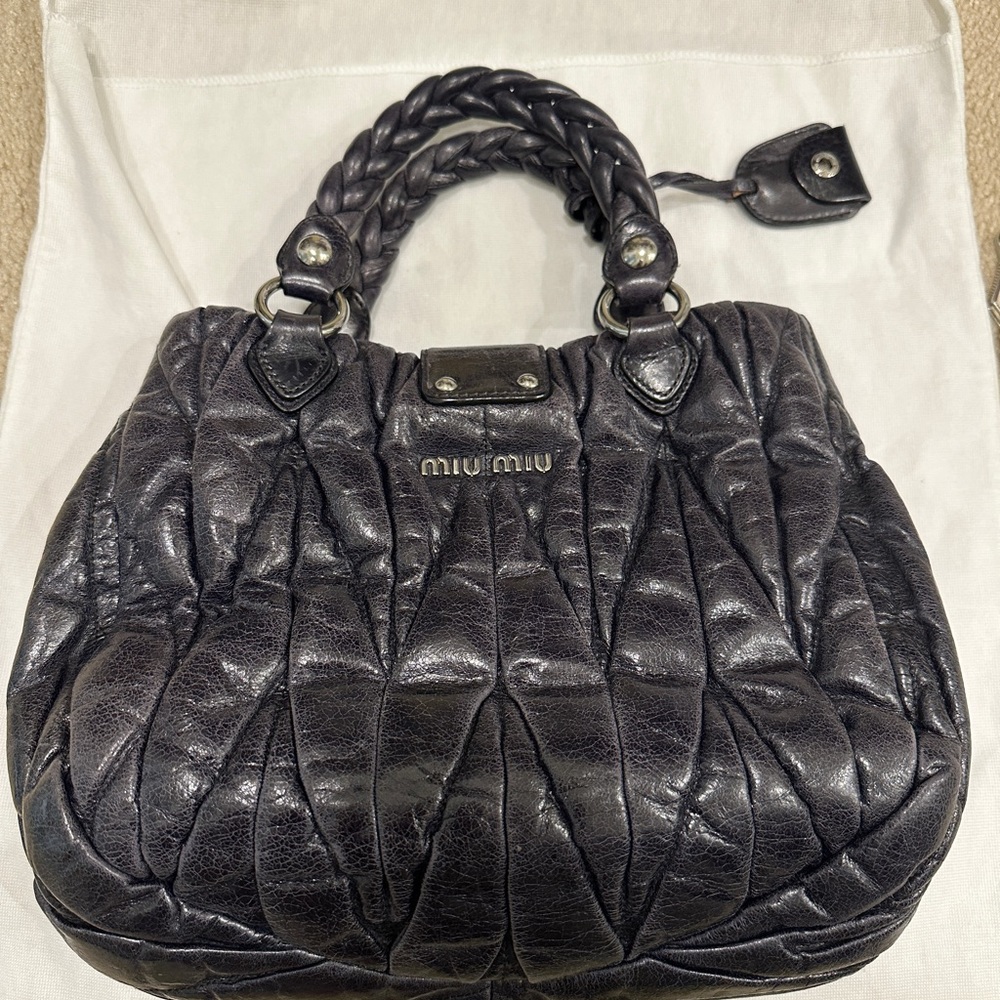 Authentic pre owned Miu Miu 2 way handbag